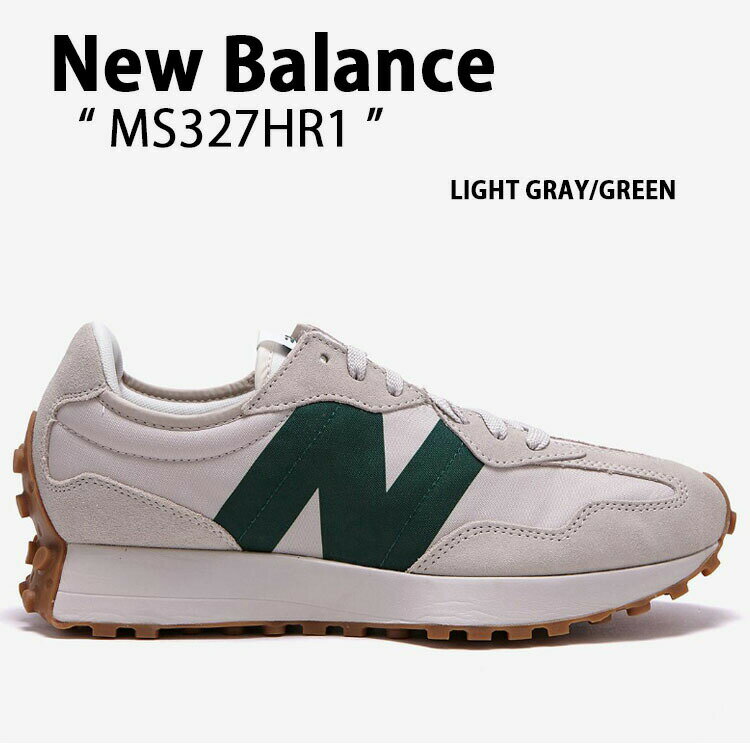 New Balance ニューバランス スニーカー MS327HR1 LIGHT GRAY GREEN シューズ NEWBALANCE327 グレー グリーン ニューバランス327 くすみカラー ビッグN メンズ レディース未使用品