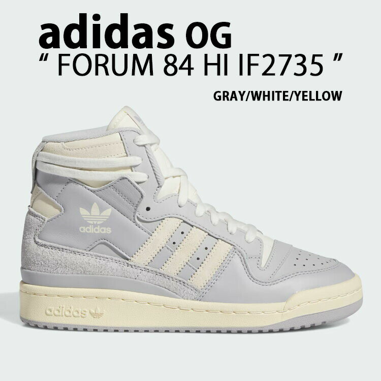 adidas Originals AfB_X fB[X Xj[J[ FORUM 84 HI IF2735 tH[nC tH[84 GRAY WHITE YELLOW NVbN nCJbgV[Y U[ {v O[ zCg CG[ Y fB[XyÁzgpi