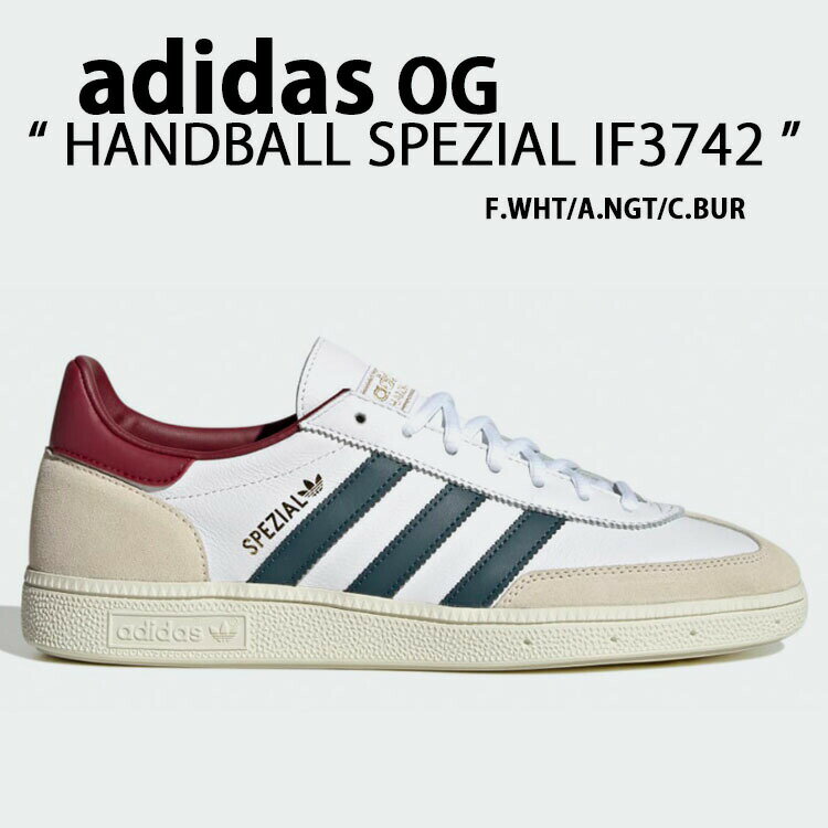 adidas Originals アディダス オリジナルス スニーカー HANDBALL SPEZIAL IF3742 WHITE NIGHT BURGUNDY ハンドボール スペツィアル シューズ スウェード ホワイト ナイト バーガンディ メンズ レディース【中古】未使用品
