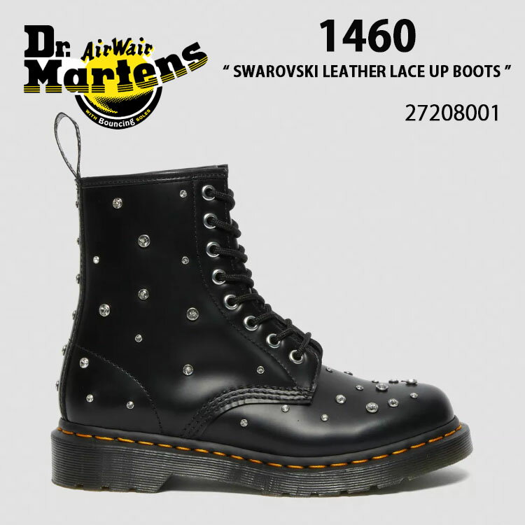 Dr.Martens hN^[}[` u[c 8z[ 1460 SWAROVSKI LEATHER LACE UP BOOTS 27208001 BLACK SMOOTH XtXL[ U[ ubN fB[X pyÁzgpi