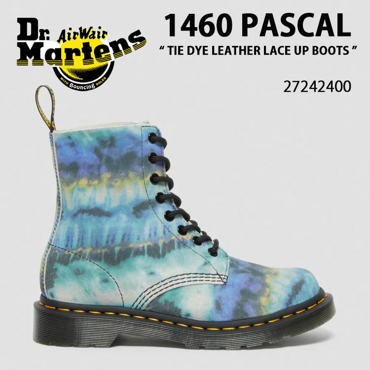 Dr.Martens hN^[}[` 8z[u[c pXJ ^C_C U[ 1460 PASCAL TIE DYE LEATHER LACE UP BOOTS BLUE 27242400 u[ V[Y fB[X pyÁzgpi