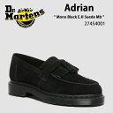 Dr.Martens ドクターマーチン ローファー タッセルシューズ Adrian Mono Black E.H Suede Mb 27454001 エイドリア...