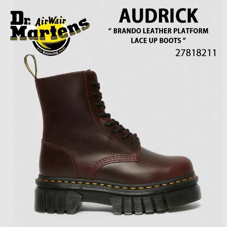 Dr.Martens hN^[}[` u[c 8z[ u[c AUDRICK BRANDO LEATHER PLATFORM LACE UP BOOTS 27818211 BROWN BRANDO uE  U[ fB[X pyÁzgpi