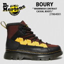 Dr.Martens ドクターマーチン 8タイ ブーツ BOURY WARMWAIR CONTRAST CASUAL BOOTS 27864001 ワインレッド ブラック メンズ レディース 男性用 女性用【中古】未使用品