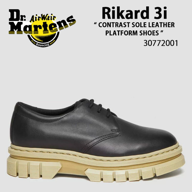 Dr.Martens ドクターマーチン シューズ Rikard 3i Black Lucido 3 ホール シューズ 厚底 BLACK POLISHED LUCIDO 30772001 ブラック メンズ【中古】未使用品