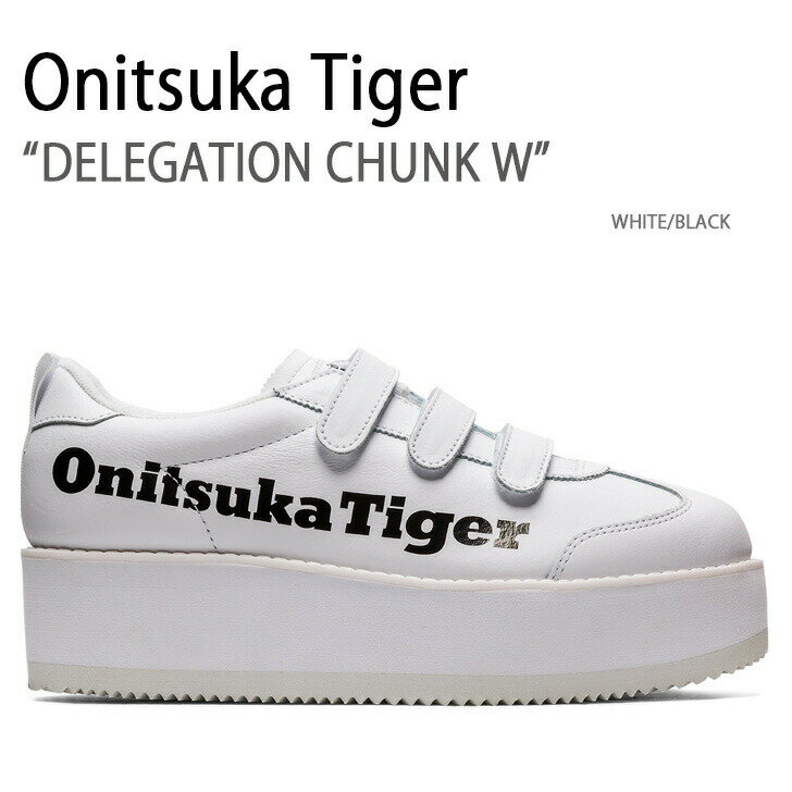 Onitsuka Tiger オニツカタイガー スニーカー DELEGATION CHUNK W WHITE BLACK デレゲーションチャンクW ホワイト ブラック レディース 女性用 1182A207.113【中古】未使用品