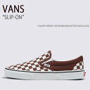 VANS バンズ スニーカー SLIP-ON COLOR THEORY CHECKERBOARD BITTER CHOCOLATE VN000BVZ7YO スリッポン チェッカーボード メンズ レディース 男性用 女性用