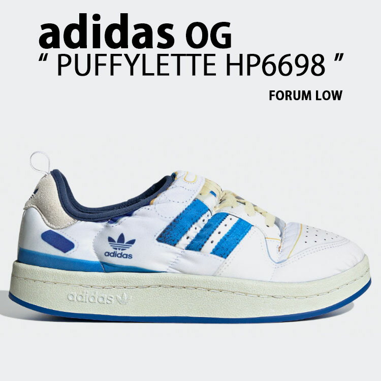 adidas originals アディダス スリッポン サンダル PUFFYLETTE FORUM LOW HP6698 パフィレット フォーラムロー WHITE シューズ ホワイト フェイクプリント ルームシューズ 外履き オフィス用 学校用 メンズ レディース【中古】未使用品