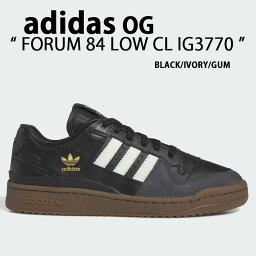 adidas originals アディダス スニーカー FORUM LOW 84 CL IG3770 フォーラムロー84 BLACK WHITE GUM シューズ レザー 本革 ブラック ホワイト ガム メンズ レディース【中古】未使用品