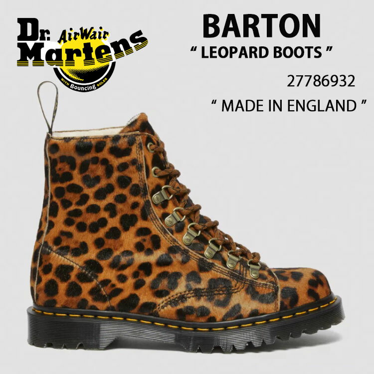 Dr.Martens ドクターマーチン 8ホール ブーツ MIE BARTON MADE IN ENGLAND LEOPARD BOOTS 27786932 Multi HAIR ON バートン マウンテンブーツ レオパード メンズ レディース イングランド製 男性用 女性用【中古】未使用品