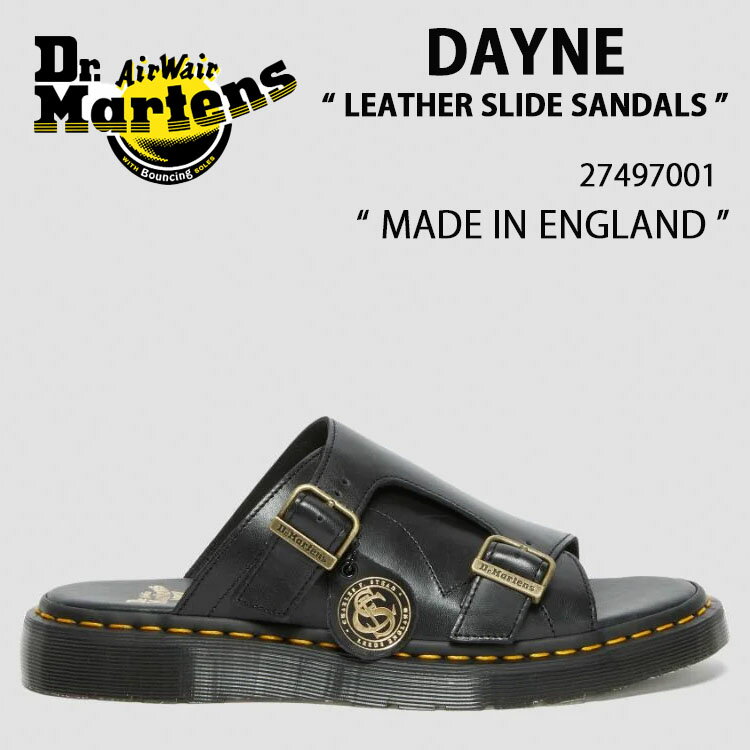 Dr.Martens hN^[}[` T_ U[ XCh T_ MIE DAYNE MADE IN ENGLAND LEATHER SLIDE SANDALS 27497001 BLACK Y fB[X jp pyÁzgpi