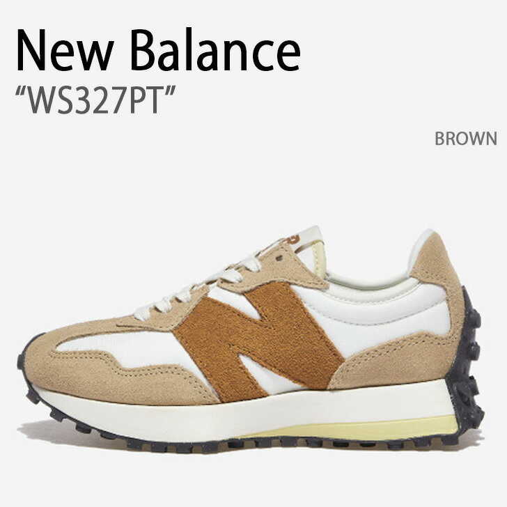 New Balance ニューバランス スニーカー 327 WS327PT BROWN シューズ グリーン レディース 女性用【中古】未使用品