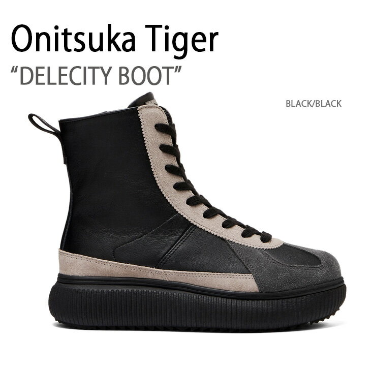 楽天larmoire -Interior and Goods-Onitsuka Tiger オニツカタイガー ブーツ DELECITY BOOT BLACK デレシティブーツ ブラック メンズ レディース 男女共用 男性用 女性用 1183C158.001 【中古】未使用品