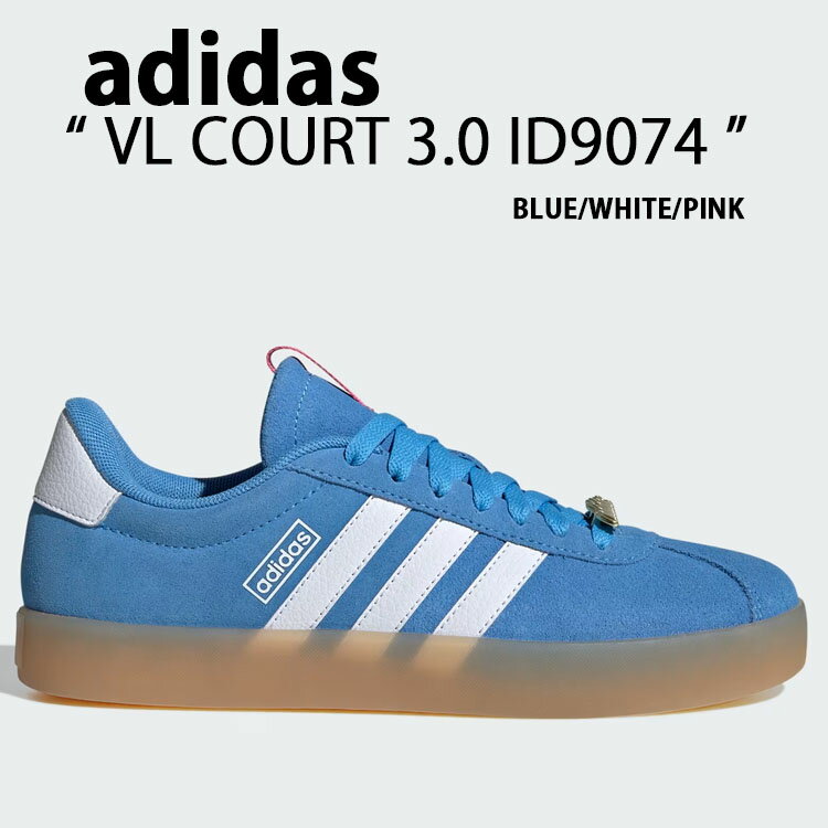 adidas AfB_X Xj[J[ VL COURT 3.0 ID9074 R[g BLUE WHITE PINK V[Y XG[h XEF[h XP[gV[Y u[ zCg sN Y fB[XyÁzgpi