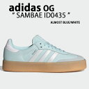 adidas originals アディダス レディース スニーカー SAMBAE サンベイ ID0435 BLIUE WHITE SILVER シューズ Tトゥ レザー 本革 テラス系 ブルー ホワイト レディース【中古】未使用品(4)