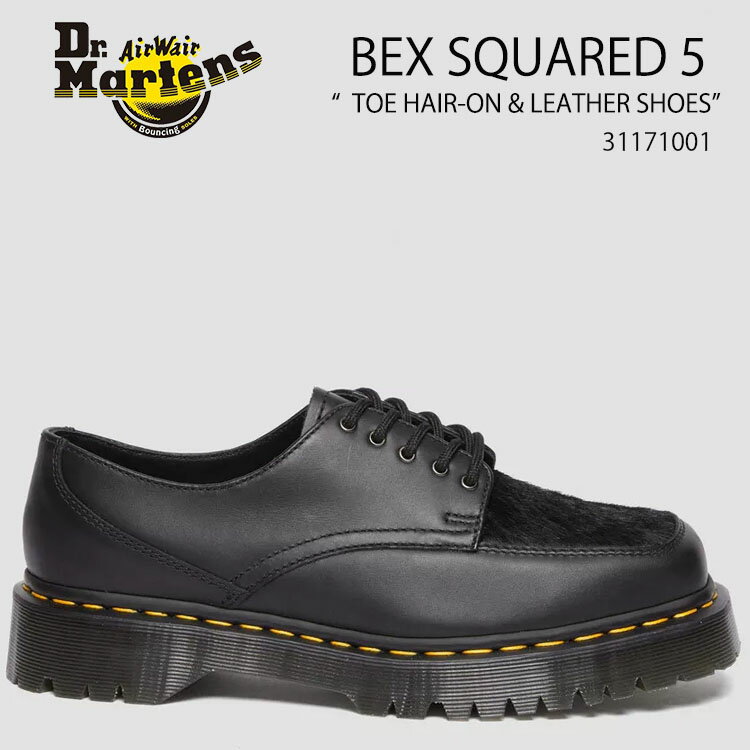 Dr.Martens hN^[}[` U[V[Y 5z[V[Y 5-EYE BEX SQUARE TOE HAIR-ON & LEATHER SHOES BLACK Lucido + Hair On 31171001 Y fB[X jp p jpyÁzgpi