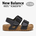 New Balance ニューバランス キッズ サンダル NewBalance 3605 CHARCOAL キッズシューズ チャコール グレー ブラウン ベルクロ K3605F9I ベビー用 キッズ用 ジュニア用 子供用【中古】未使用品(4)