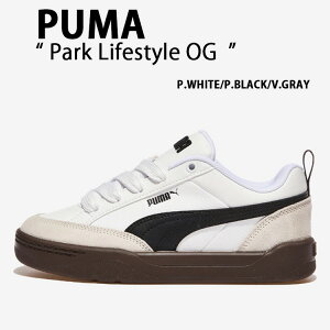 PUMA プーマ スニーカーPark Lifestyle OG PUMA WHITE PUMA BLACK VAPOR GRAY PKI39726201 プーマホワイト プーマブラック ベイパーグレー レディース メンズ【中古】未使用品