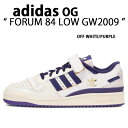 adidas Originals アディダス スニーカー FORUM 84 LOW GW2009 WHITE PURPLE フォーラム 84 ロー シューズ バ...