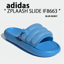 adidas アディダス レディース サンダル ZPLAASH SLIDE SANDAL IF8663 スプラッシュ BLUE スライドサンダル シャワーサンダ...