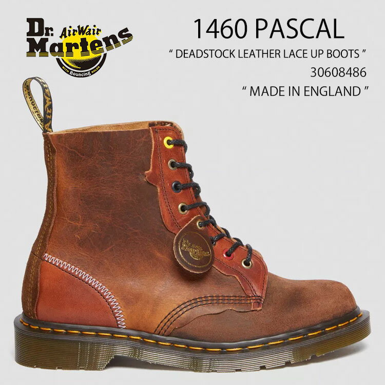Dr.Martens ɥޡ 8ۡ֡ 쥶֡ MIE 1460 PASCAL MADE IN ENGLAND DEADSTOCK LEATHER LACE UP BOOTS 30608486 Mid Brown ѥ ǥåɥȥå 쥶 ߥå ֥饦 󥰥 塼  ѡš̤