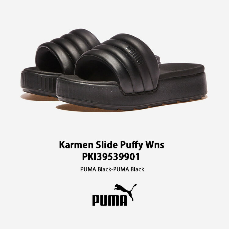 PUMA プーマ サンダル Karmen Slide Puffy Wns BLACK カルメン スライド パフィー Wns ブラック シューズ メンズ レディース 男性用 女性用 PKI39539901 【中古】未使用品
