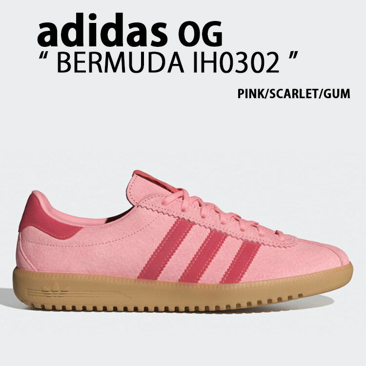 adidas originals アディダス スニーカー BERMUDA IH0302 PINK SCARLET GUM バミューダ シューズ ピンク スカーレット ガム メンズ レディース【中古】未使用品