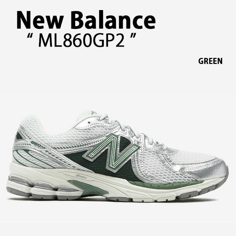 New Balance ニューバランス スニーカー ML860GP2 GREEN シューズ New BalanceML860 ニューバランスML860 メッシュアッパー ランニングシューズ グリーン メンズ レディース【中古】未使用品