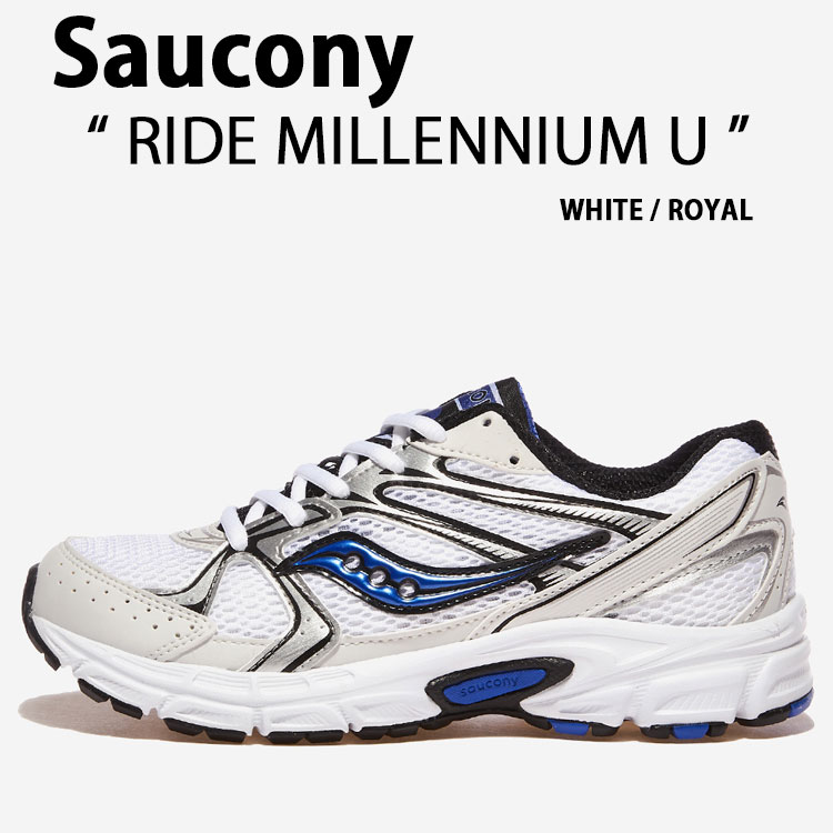 Saucony サッカニー スニーカー RIDE MILLENNIUM U S70812-4 WHITE ROYAL シューズ ライド ミレニアム ホワイト ロイヤル メンズ レディース 男性用 女性用