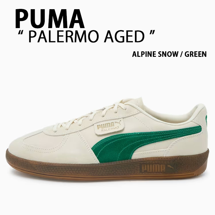 PUMA プーマ スニーカー PALERMO AGED 402854-05 ALPINE SNOW GREEN シューズ パレルモ エイジド アルパインスノー グリーン スエード メンズ レディース【中古】未使用品