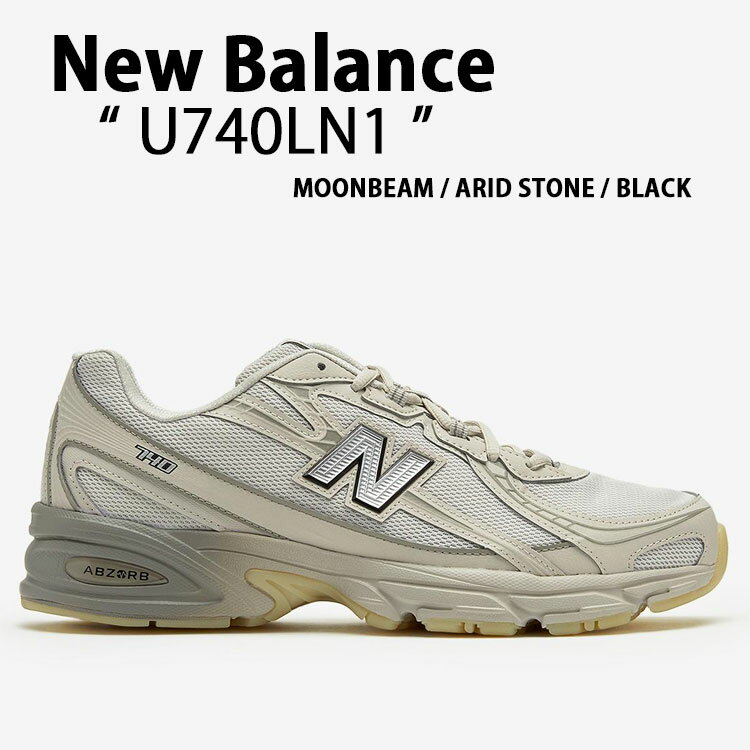 New Balance ニューバランス スニーカー U740LN1 BEIGE シューズ ベージュ NewBalance740 ロゴ メッシュ メンズ レディース【中古】未使用品