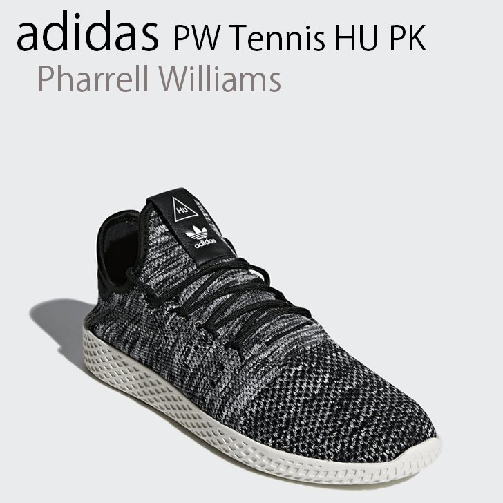 adidas アディダス スニーカー Pharrell Williams Tennis Hu ファレル テニス ブラック CQ2630 メンズ 男性用【中古】未使用品