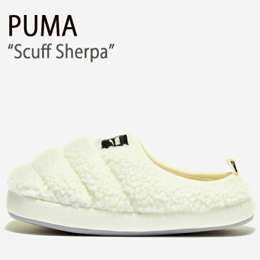 Puma プーマ スニーカー Scuff Sherpa ミュール スリッポン ホワイト 384943-01 メンズ レディース 男女共用 男性用 女性用【中古】未使用品