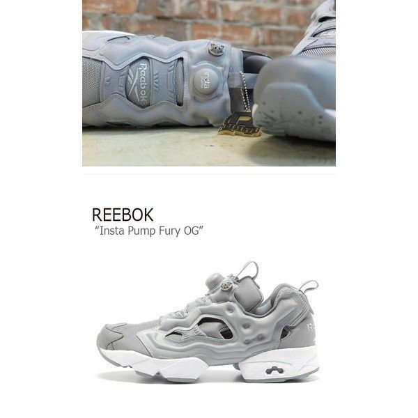 【ポイント2倍!スーパーSALE期間限定】REEBOK リーボック スニーカー INSTAPUMP FURY ポンプフューリー グレー ホワイト V65751【中古】未使用品