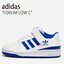 楽天larmoire -Interior and Goods-adidas アディダス スニーカー FORUM LOW C フォーラム ロー ホワイト ブルー FY7978 ベビー キッズ 男の子 女の子【中古】未使用品