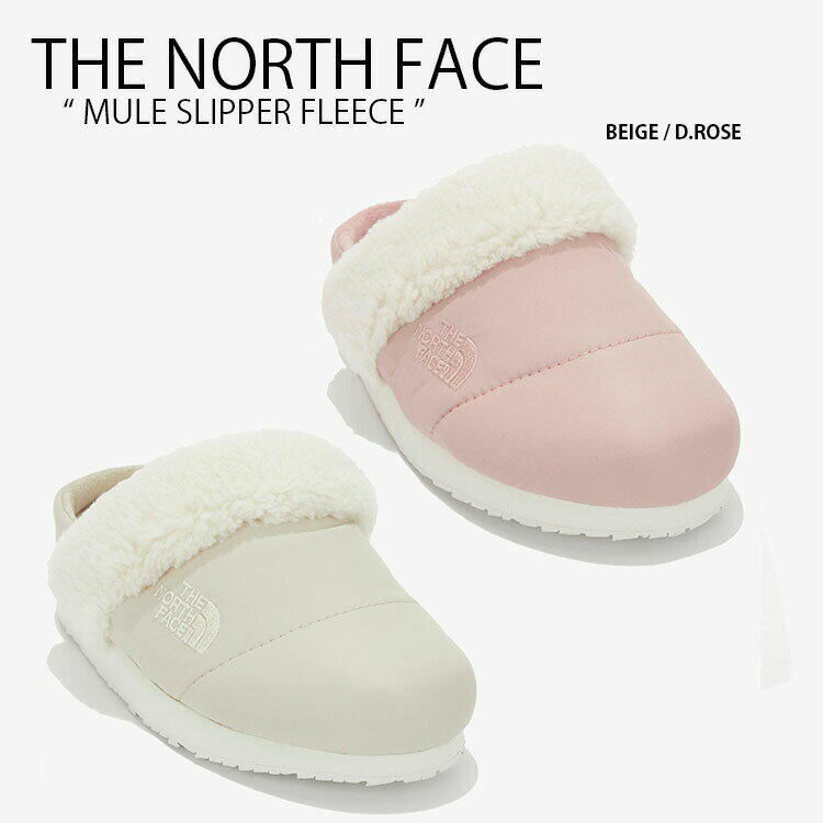 The North Face ノースフェイス ミュール MULE SLIPPER FLEECE フリースサンダル スリッパ スリッポン シューズ サンダル 冬用 上履き 外履き 会社用 学校用 ベージュ ピンク レディース 女性用 NS93M60B NS93M60C【中古】未使用品