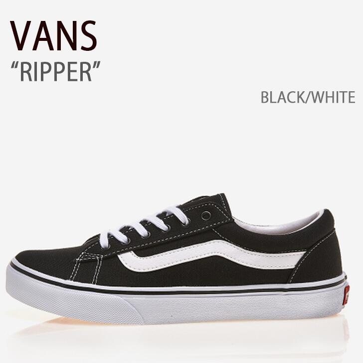 VANS バンズ スニーカー RIPPER BLACK WHITE リッパー ブラック ホワイト ヴァンズ シューズ メンズ レディース 男女兼用 男性用 女性用 V359CL PLUS【中古】未使用品