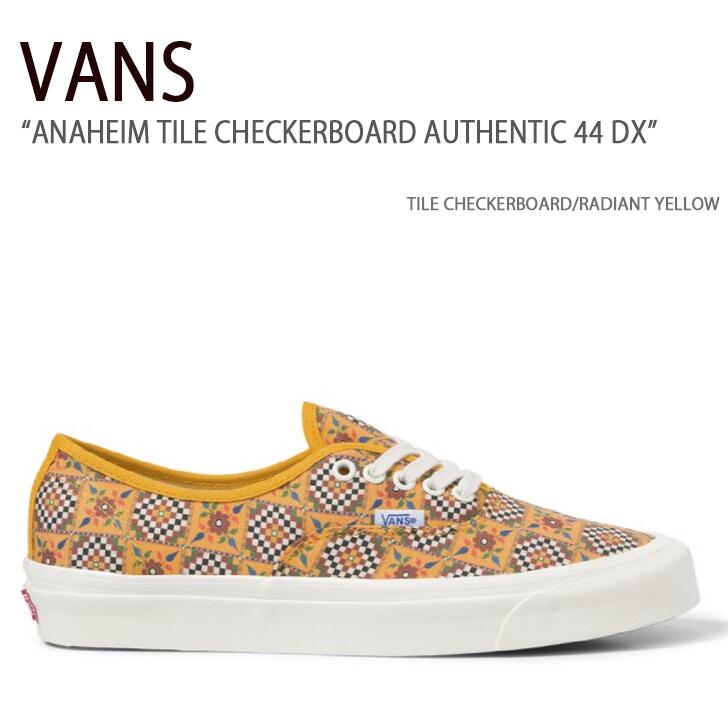 VANS oY Xj[J[ ANAHEIM TILE CHECKERBOARD AUTHENTIC 44 DX TILE CHECKERBOARD RADIANT YELLOW AinC^C`FbJ[{[hI[ZeBbN44fbNX CG[ V[Y Y fB[X VN0A5KX4AXA1yÁzgpi