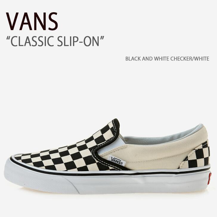 VANS oY Xj[J[ CLASSIC SLIP-ON BLACK AND WHITE CHECKER WHITE NbVbNXb| ubNAhzCg`FbJ[ zCg @Y V[Y Y fB[X jp VN-0EYEBWWyÁzgpi