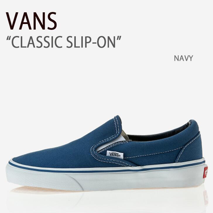 VANS バンズ スニーカー CLASSIC SLIP-ON NAVY クラシックスリッポン ネイビー ヴァンズ シューズ メンズ レディース 男女兼用 男性用 女性用 VN-0EYENVY【中古】未使用品