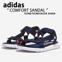 adidas アディダス サンダル スポーツサンダル COMFORT SANDAL コンフォート INDIGO BLUE CORAL EG6690 サイズ調整 ロゴ スポサン ストラップ ヒールストラップ シューズ メンズ レディース【中古】未使用品