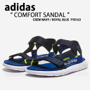 adidas アディダス サンダル スポーツサンダル COMFORT SANDAL コンフォート NAVY BLUE FY8163 サイズ調整 ロゴ スポサン ストラップ ヒールストラップ ネイビー ブルー シューズ メンズ レディース【中古】未使用品