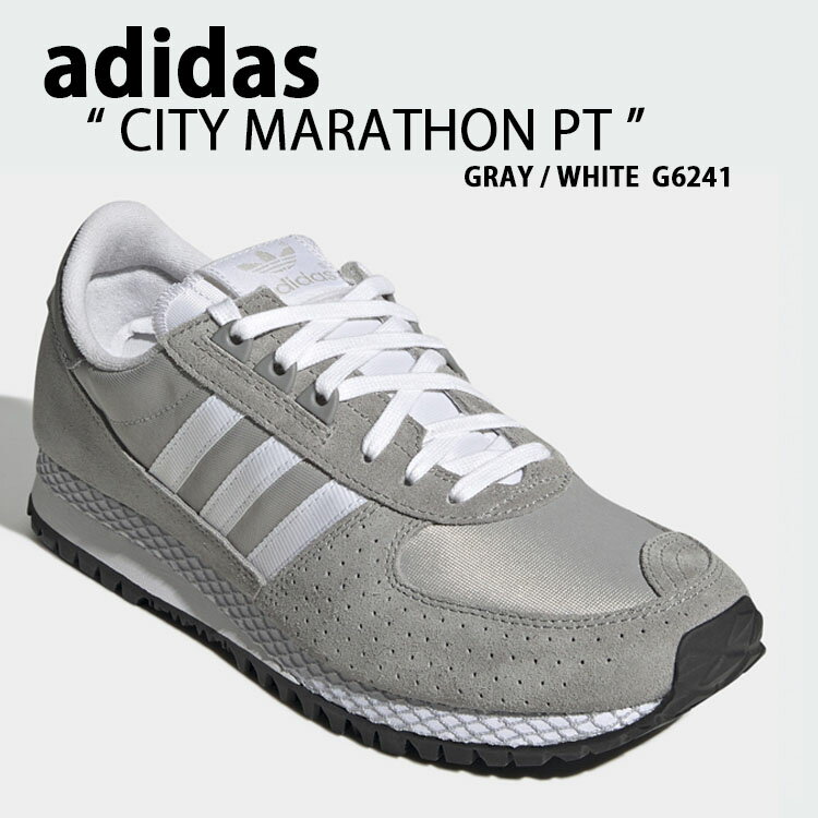 adidas AfB_X Xj[J[ CITY MARATHON PT VeB }\ GRAY WHITE GW6214 O[ zCg }\V[Y jOV[Y NVbN U[ {v Mens WomensyÁzgpi