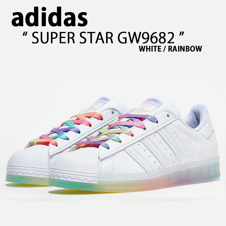 adidas AfB_X Xj[J[ fB[X SUPERSTAR X[p[X^[ U[ WHITE RAINBOW GW9682 zCg C{[ V[Y NVbN E[}Y pyÁzgpi