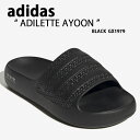 adidas アディダス サンダル スリッパ ADILETTE AYOON アディレッタ アユーン BLACK GX1979 ロゴ スライドサンダル シャワーサ...