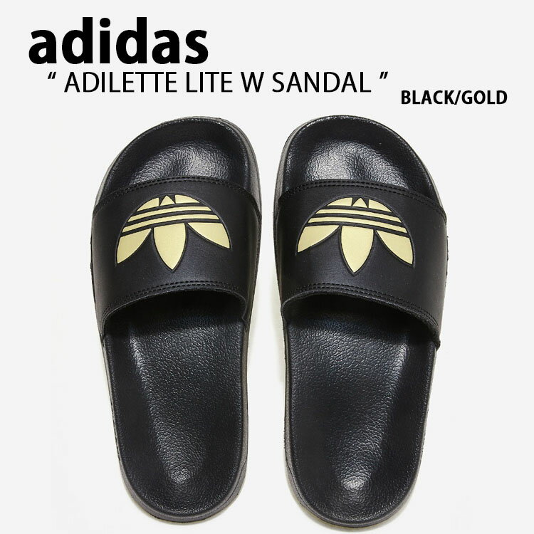 adidas アディダス サンダル スリッパ ADILETTE LITE W アディレッタ ライト BLACK GOLD GZ6196 サビッ..