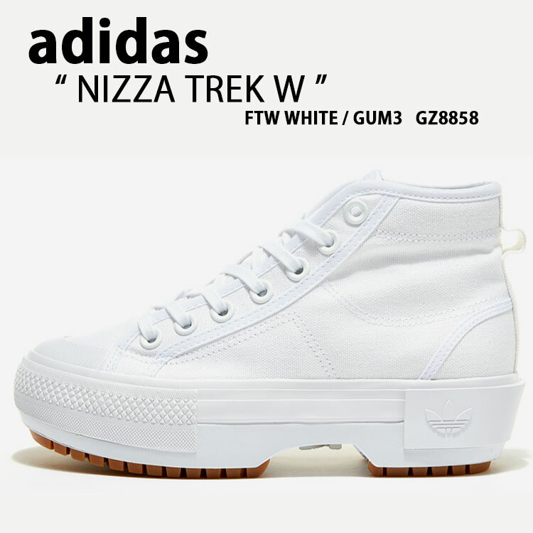 adidas アディダス スニーカー レディース NIZZA TREK W ニッツァ トレック ハイカット WHITE GZ8858 ホワイト 厚底 プラットフォーム シューズ クラシック ウーマンズ 女性用 男性用 男女共用【中古】未使用品のサムネイル