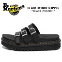 Dr.Martens ドクターマーチン サンダル コンフォートサンダル 厚底サンダル BLAIRE HYDRO SLIPPER スリッパ サイズ調整 軽量 レザーサンダル ラバーソール 25456001 レディース 女性用【中古】未使用品