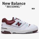 New Balance ニューバランス スニーカー BB550 RED WHITE レッド ホワイト BB550WBG シューズ メンズ レディース 男女兼用 男性用 女性用【中古】未使用品