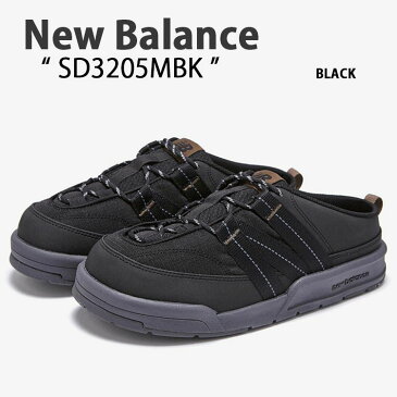 【ポイント2倍!スーパーSALE期間限定】New Balance ニューバランス スニーカー ミュール スリッポン SD3205MBK BLACK スリッポン SD3205 ブラック ビッグロゴ ロゴ シューズ メンズ レディース 男性用 女性用 男女共用【中古】未使用品